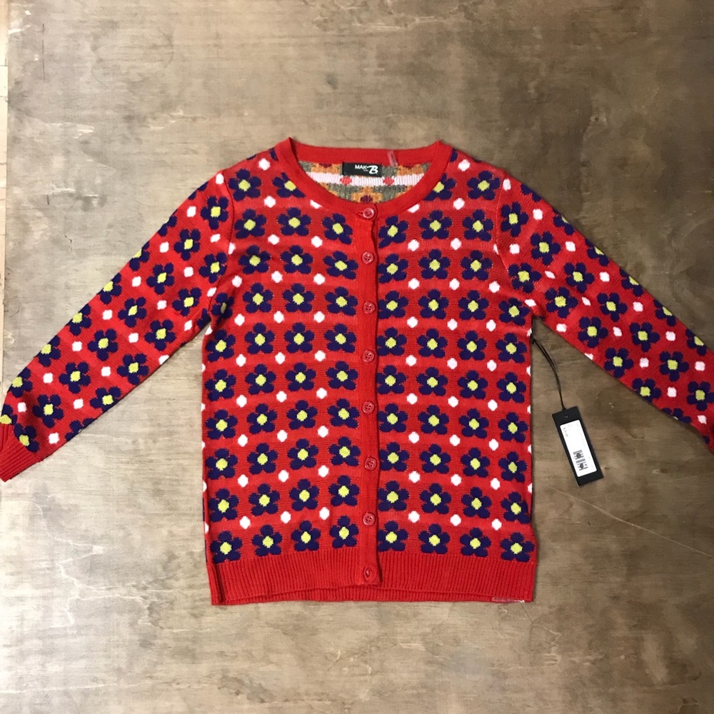 Flower jacquard cardigan